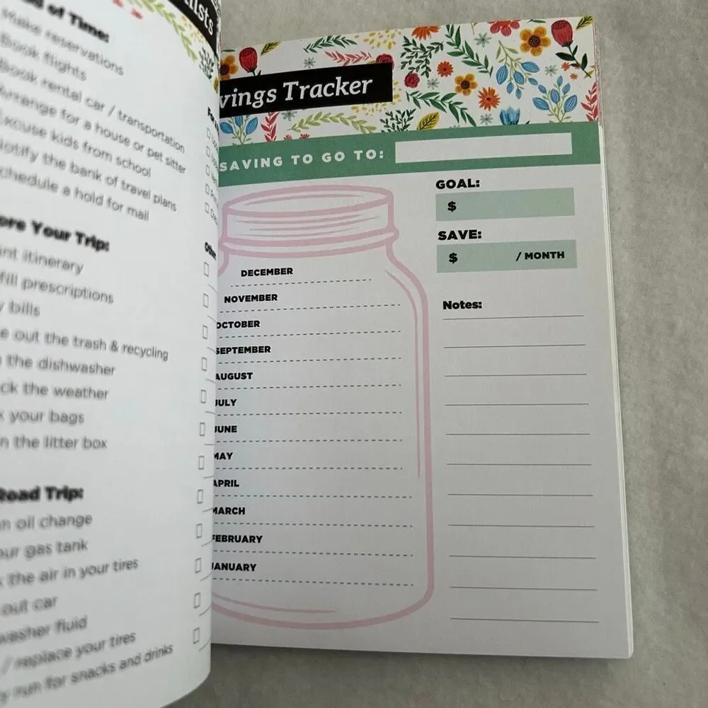 Travel Planner World Map Journal and Stickers Set